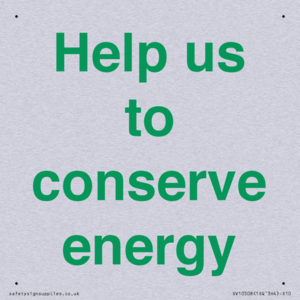 Help us to conserve energy 